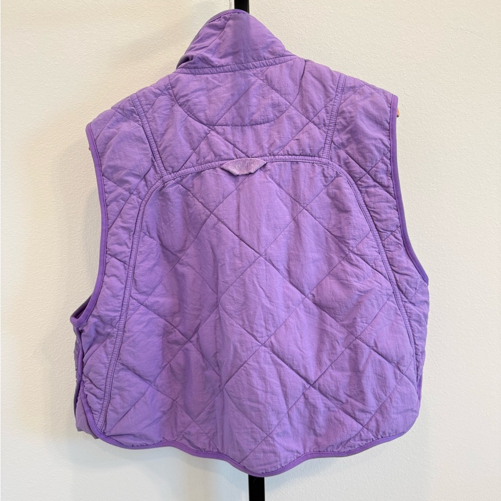Free People X FP Movement Quinn Quilted Vest Purple Small Boho Gorpcore Outdoor - Picture 4 of 7